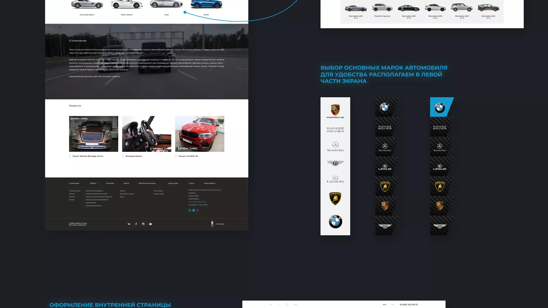 Создание сайта тюнинг-ателье «Imperial Tuning» в Перевозе